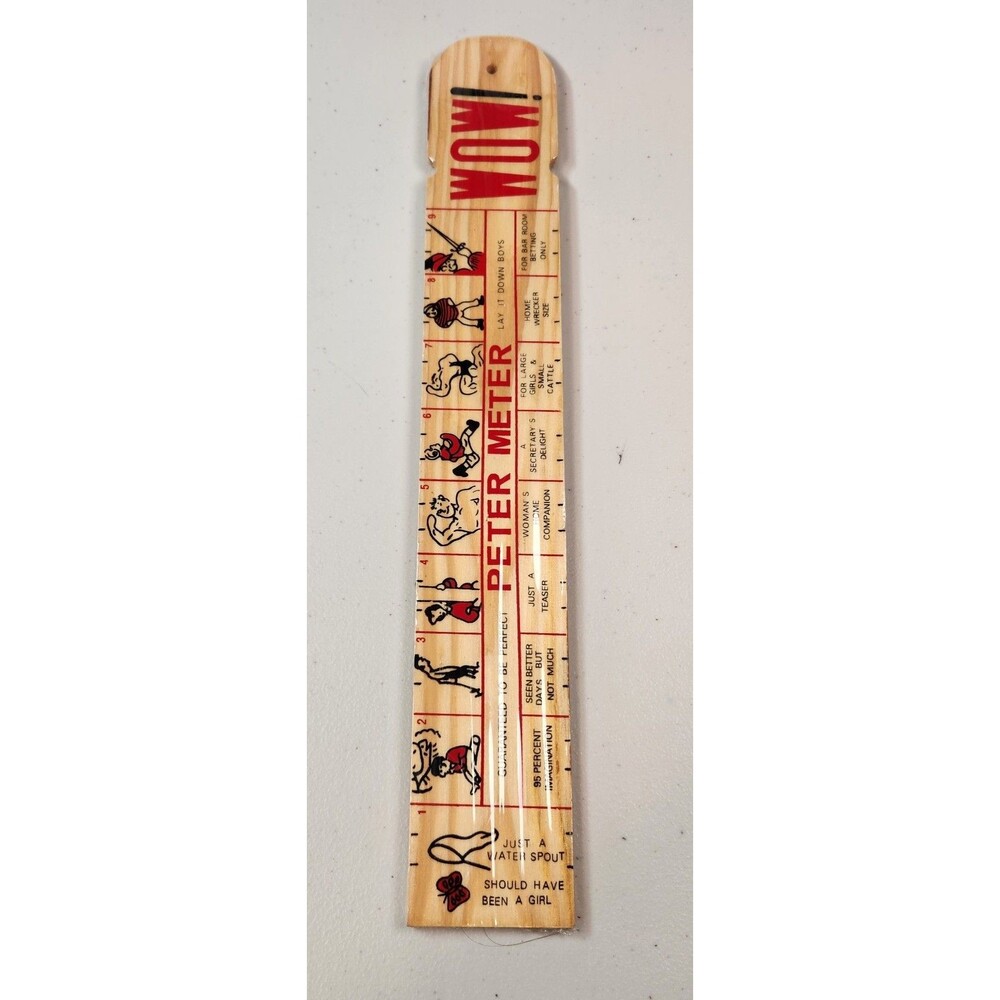 Sealed Vintage PETER METER Wooden Ruler Gag Gift Novelty Joke Funny